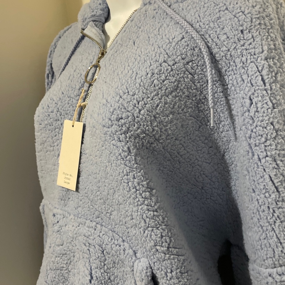NEW WITH TAG reflex womens wool size large  blue long sleeve sweater